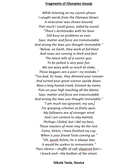Tesla Poem